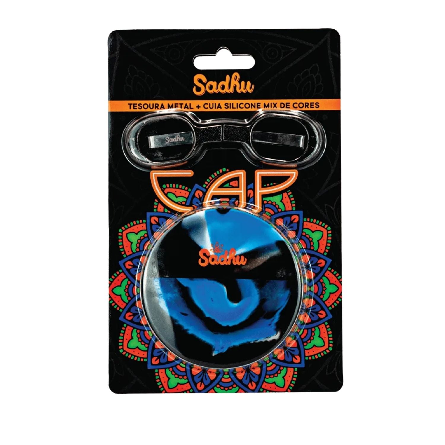 Kit Sadhu Cuia Cap e Tesoura Grande Mix Cores