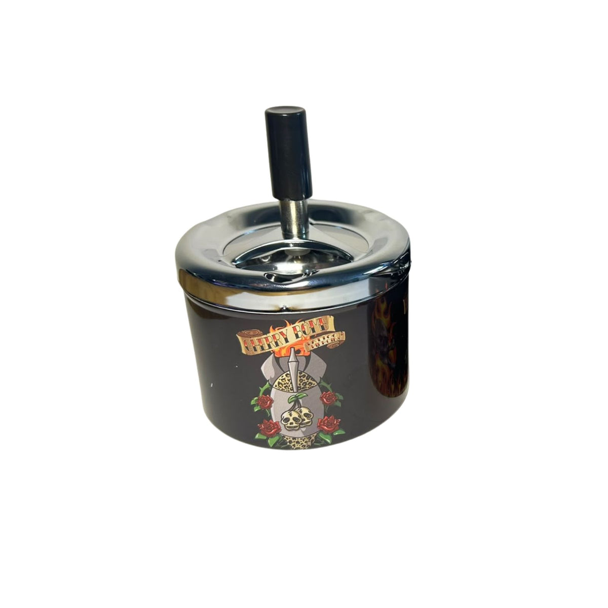 Cinzeiro de Metal com Tampa Anti Odor