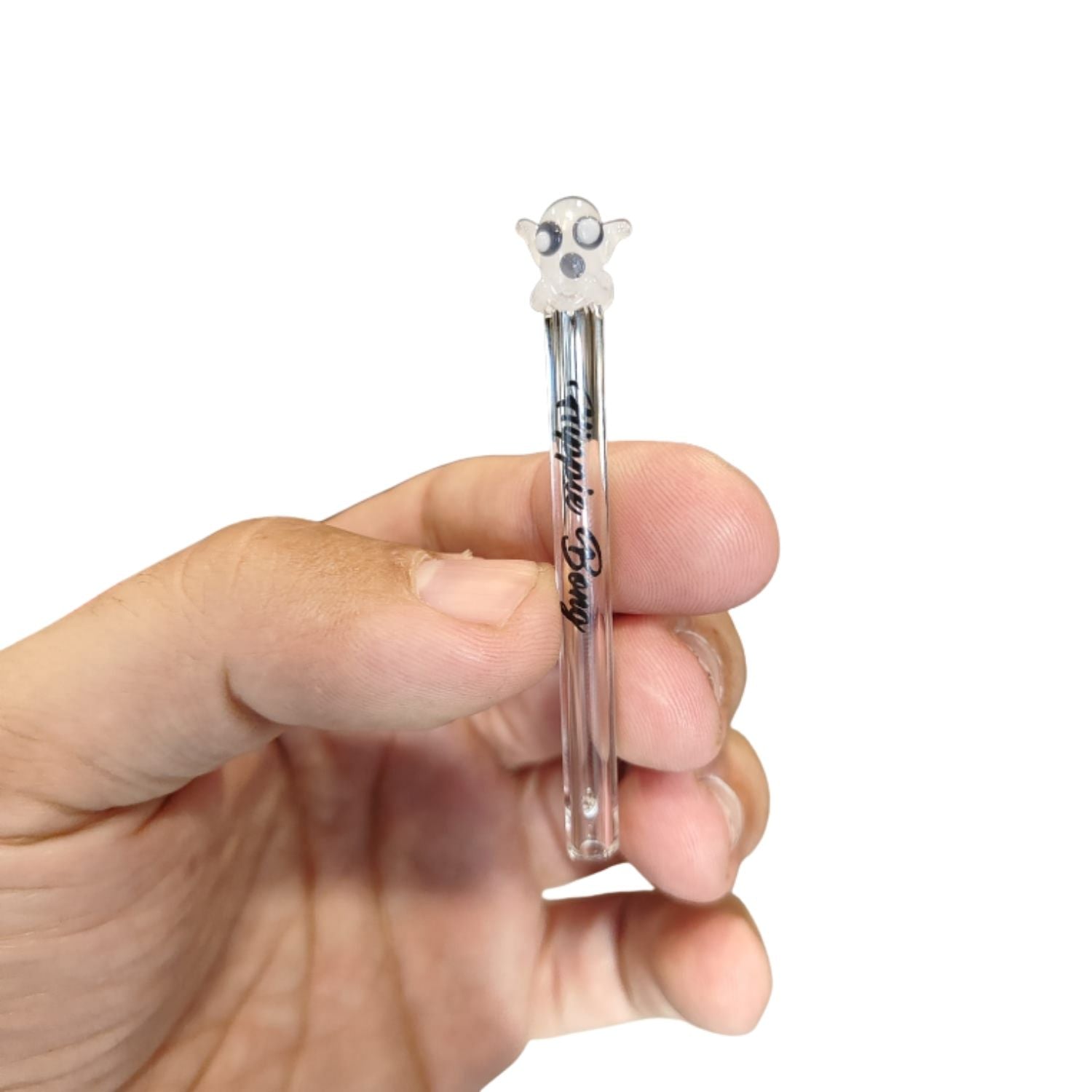 Piteira de Vidro Hippie Bong 6mm Fantasma