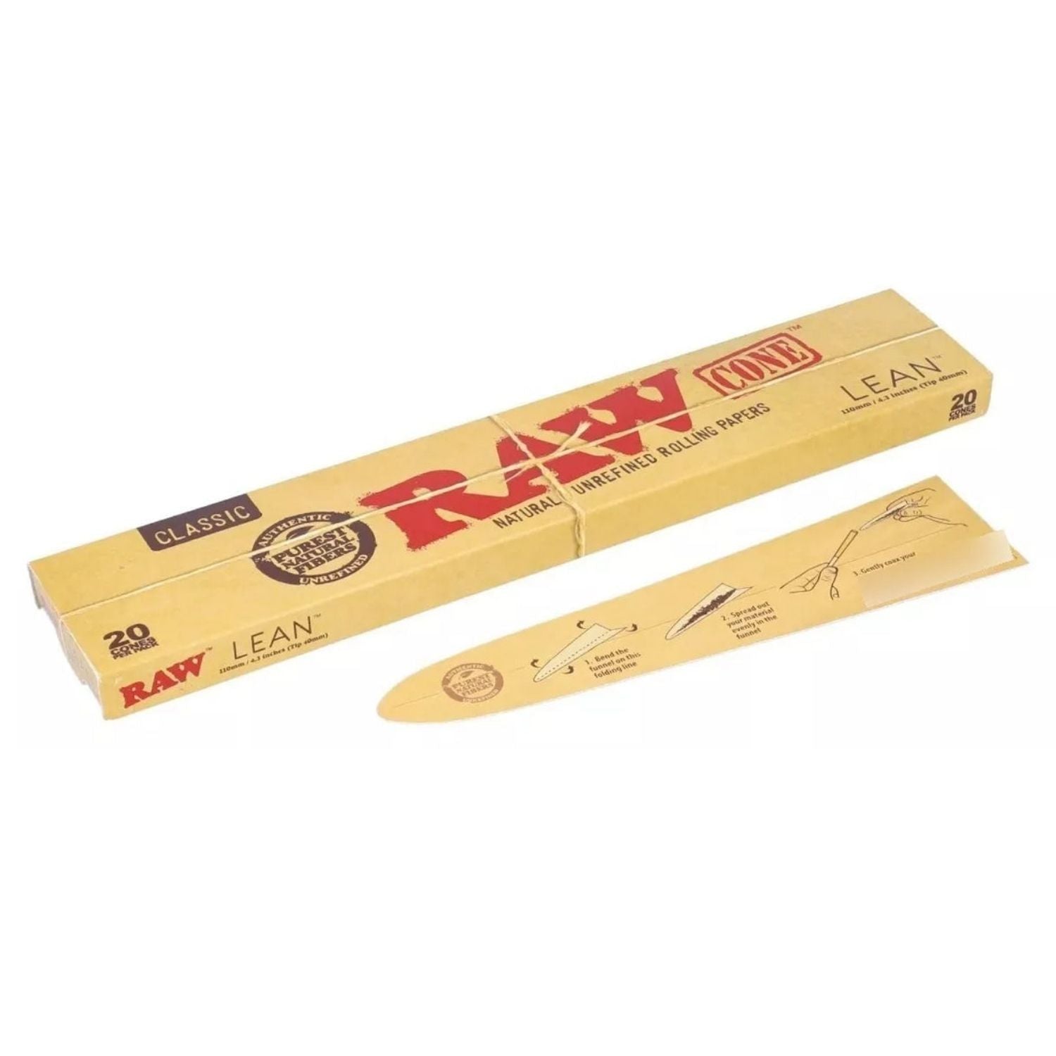 Seda Cone RAW Lean King Size Pack com 20 Unidades