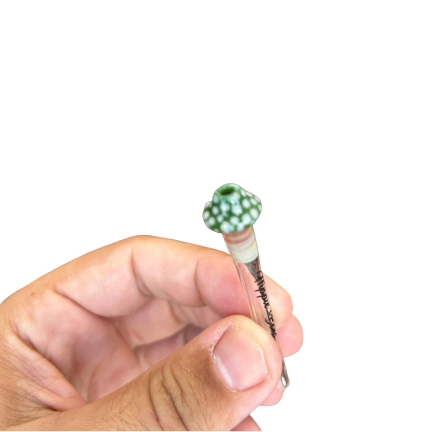 Piteira de Vidro Hippie Bong Cogumelo 7cmx6mm