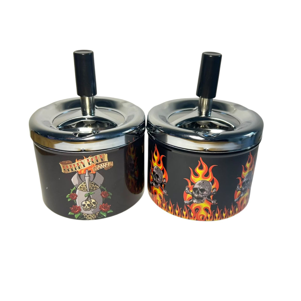Cinzeiro de Metal com Tampa Anti Odor