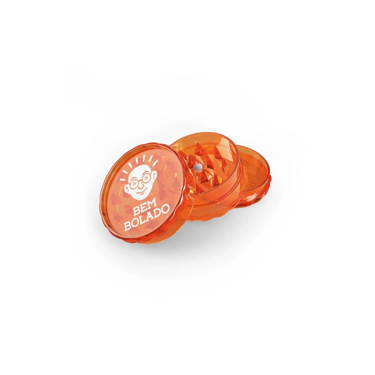 Dichavador de Policarbonato Bem Bolado Laranja Preto Diâmetro 40mm