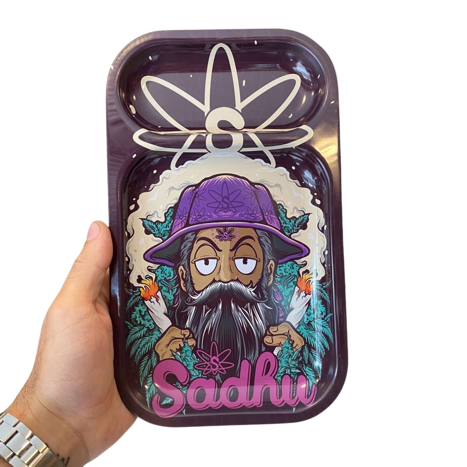 Bandeja de Metal Sadhu 2 Níveis Tamanho Grande 27x15x2cm