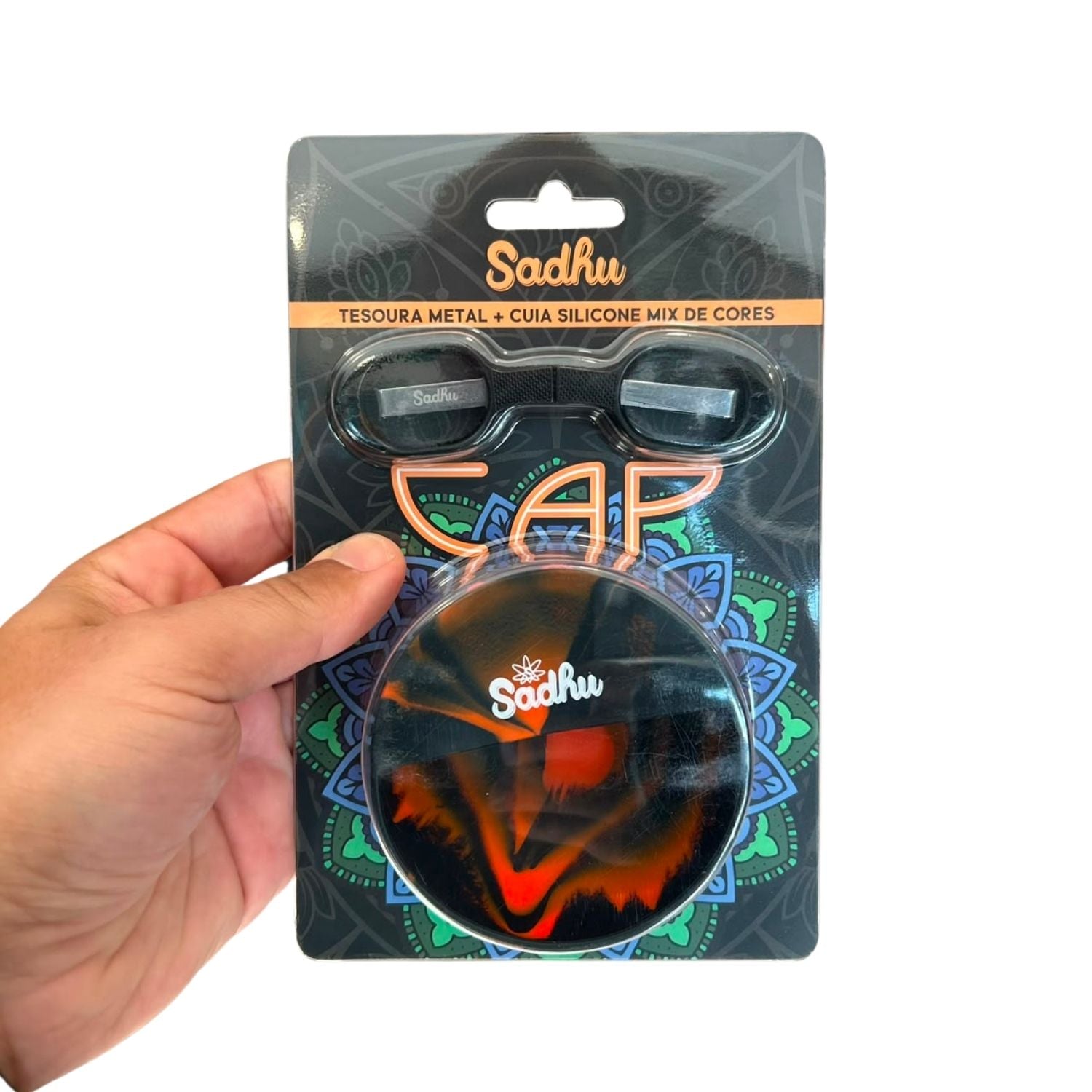 Kit Sadhu Cuia Cap e Tesoura Grande Mix Cores