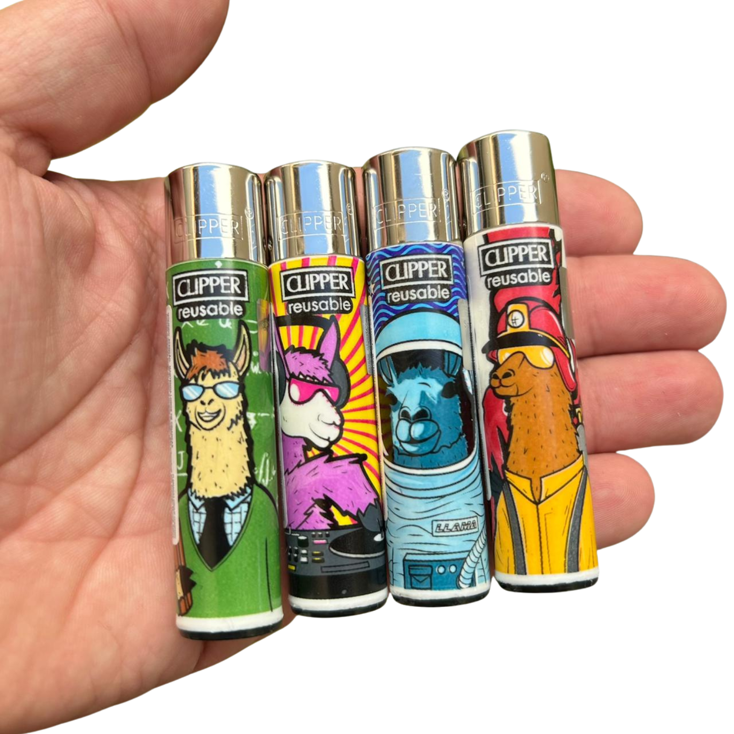 Isqueiro Clipper Clássico Lhamas