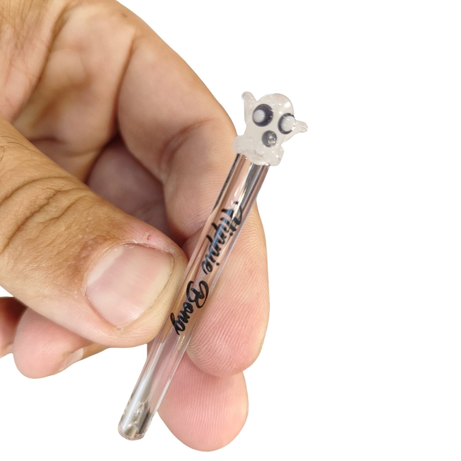 Piteira de Vidro Hippie Bong 6mm Fantasma