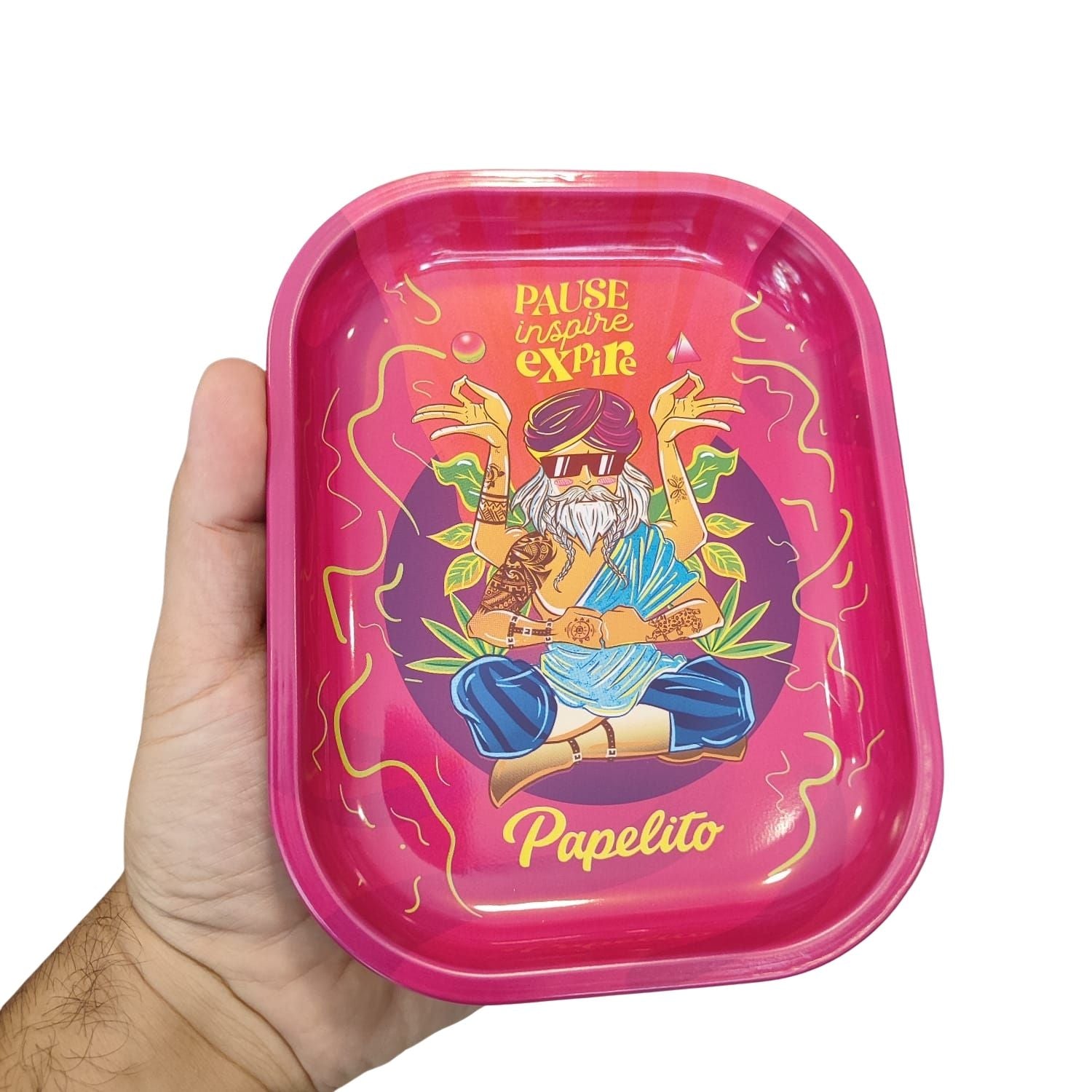 Kit 9 Itens Rosa com Bandeja de Metal Super Completo