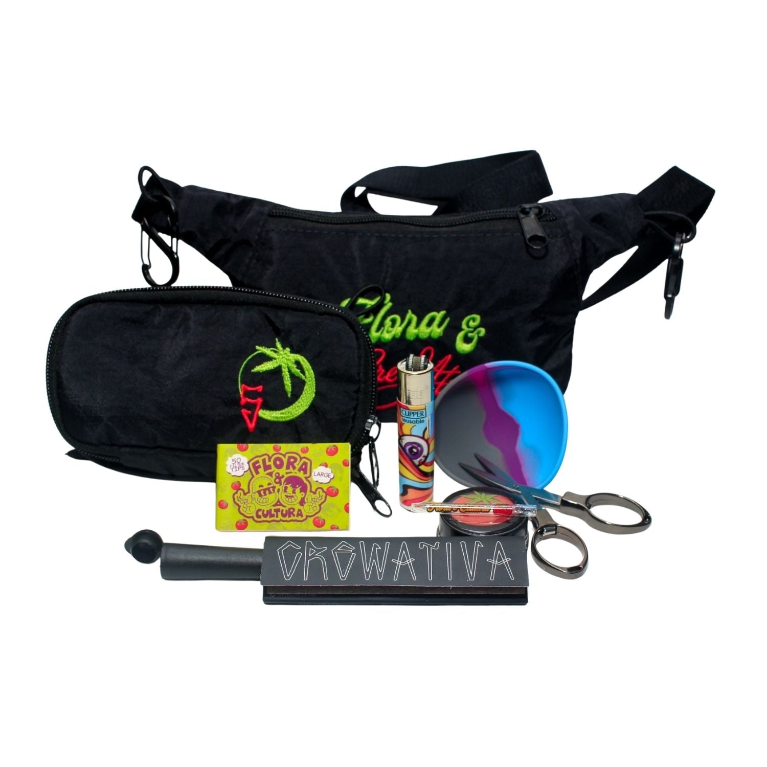 Kit Pochete Crew Ativa Collab Flora e Cultura com 9 Itens Edição Especial