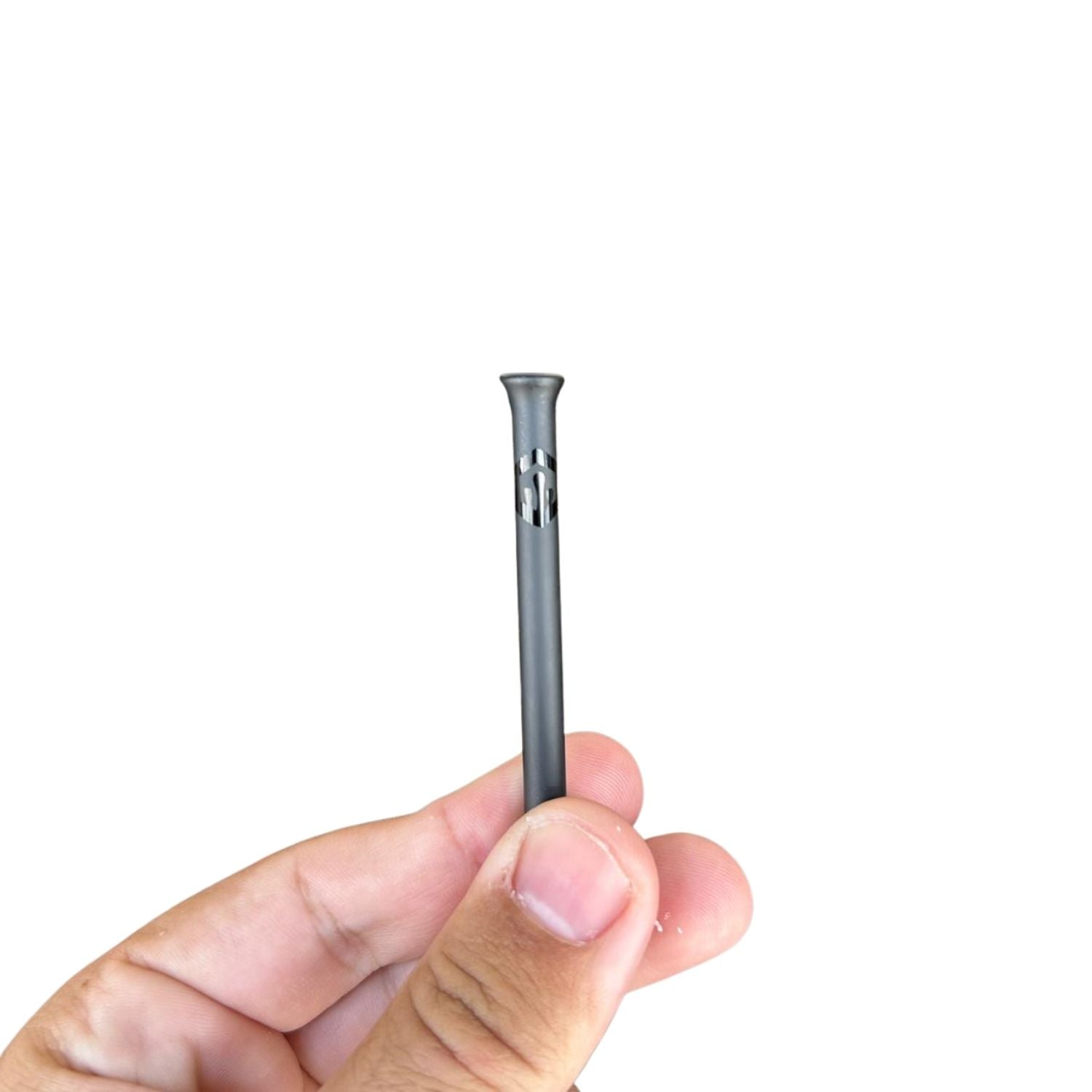 Piteira de Vidro Jateado Freak Glass Preto Culturadab 7cmx6mm