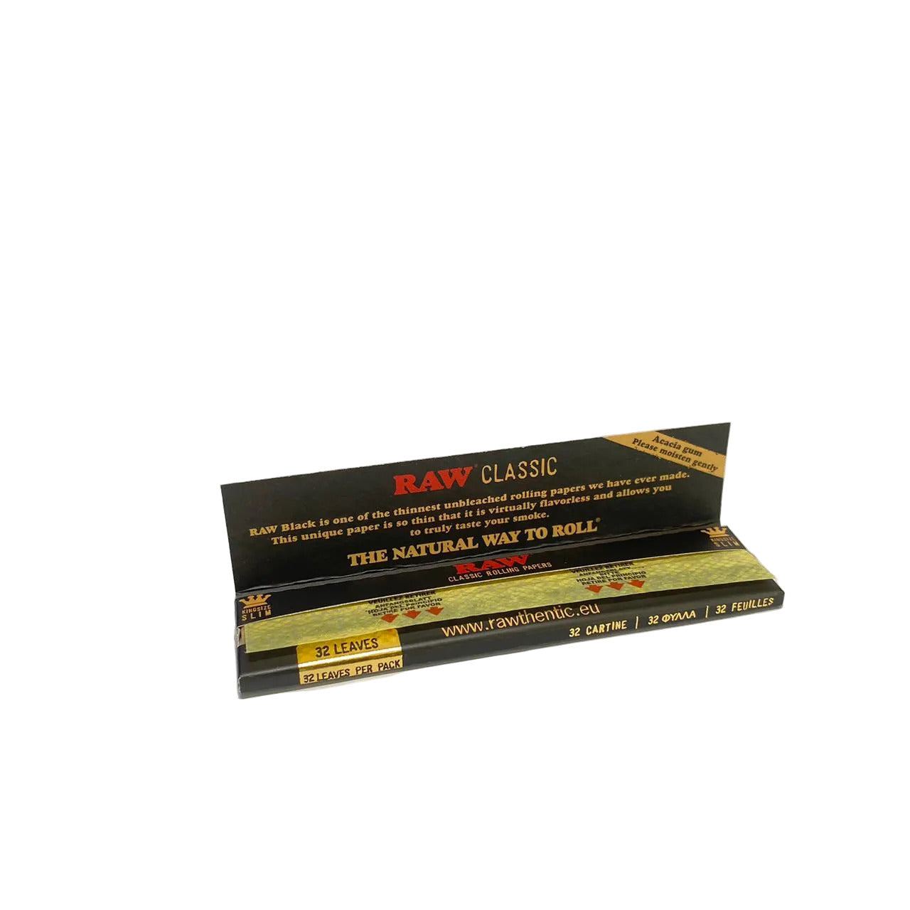 Seda Raw Black Original Importada King Size 110mm