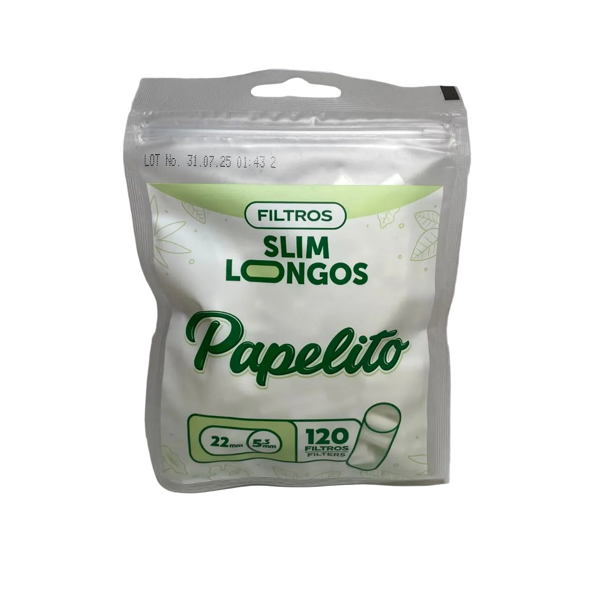 Filtro Papelito Slim Longos 22x5.3mm com 120 unidades