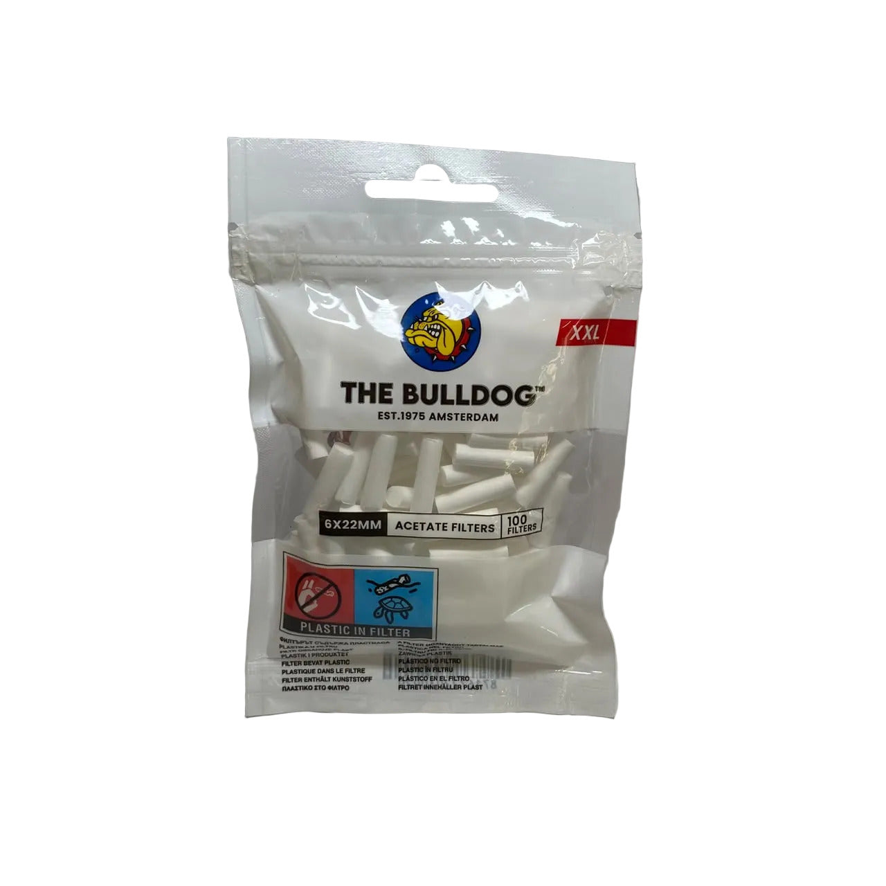 Filtro The Bulldog Amsterdam XXL 6x22mm com 100 unidades
