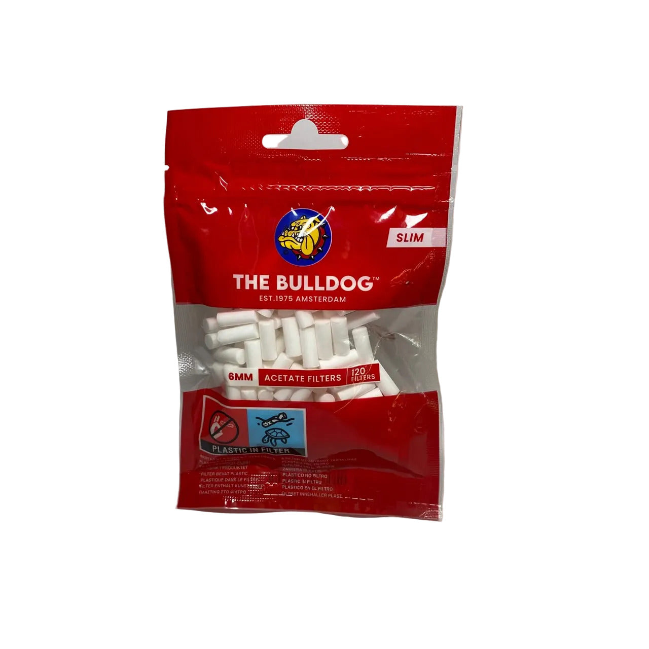 Filtro The Bulldog Amsterdam Slim 6x15mm com 120 unidades