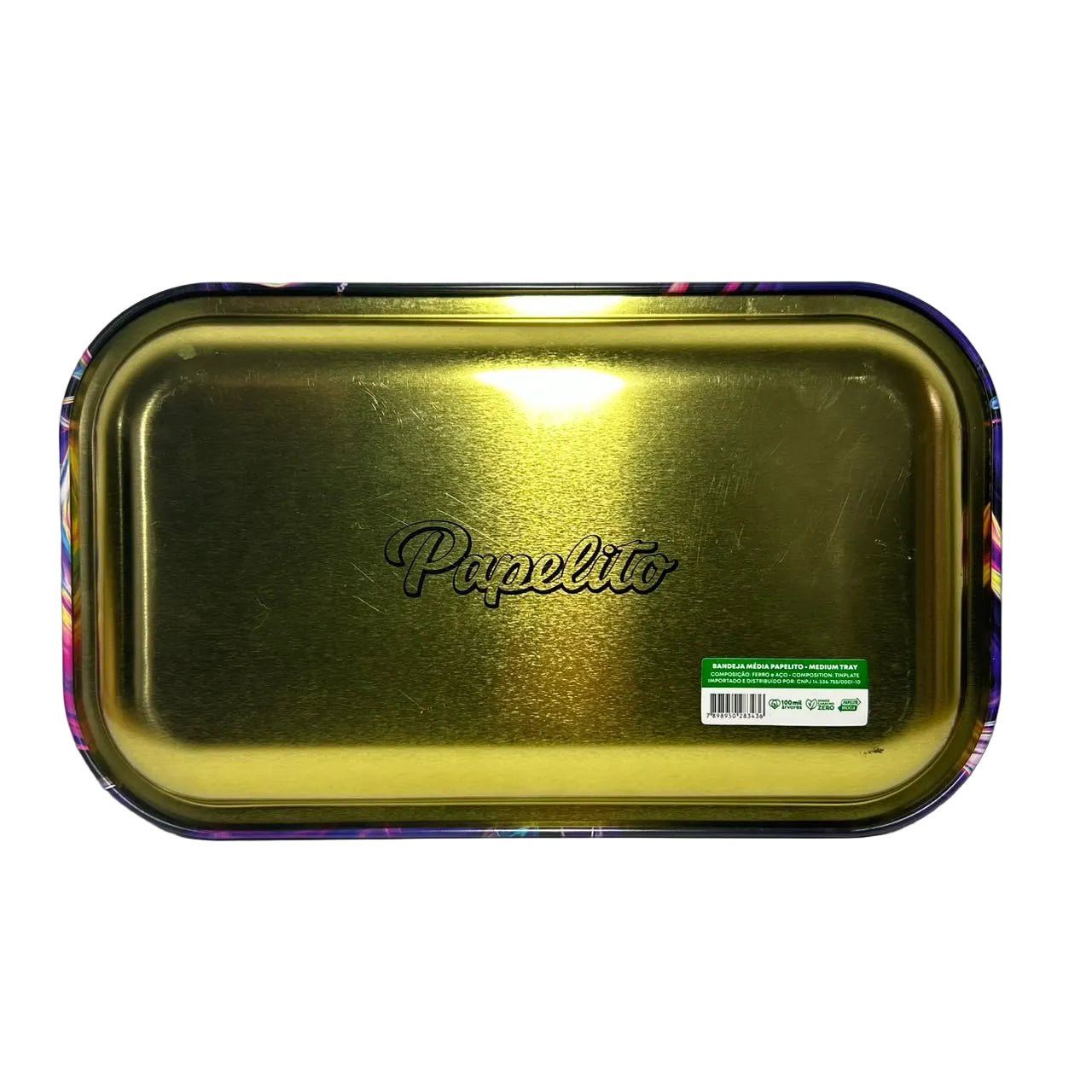 Bandeja de Metal Média Papelito 27X16X2,5 Modelo Universo