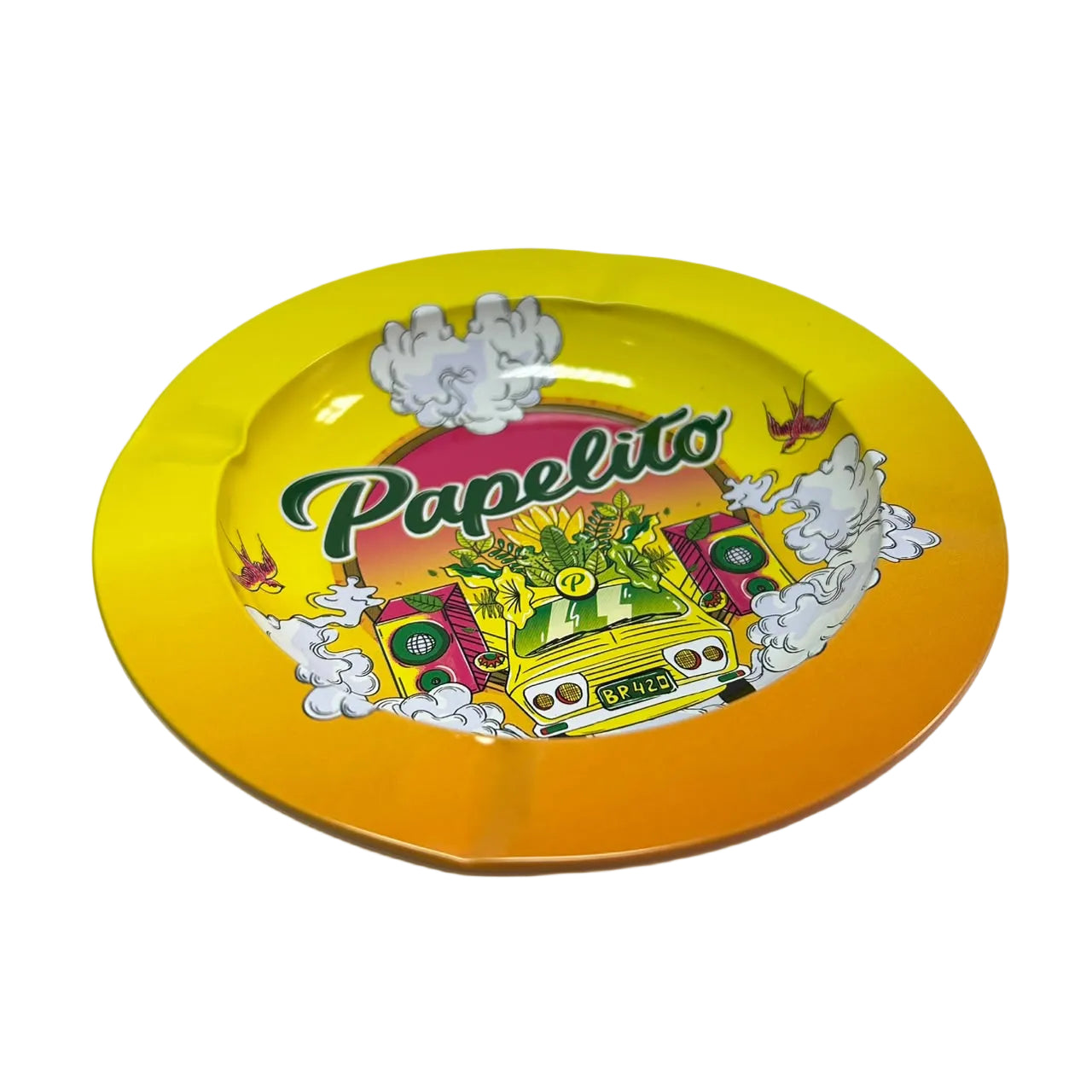 Cinzeiro de Metal Redondo Papelito 14cm