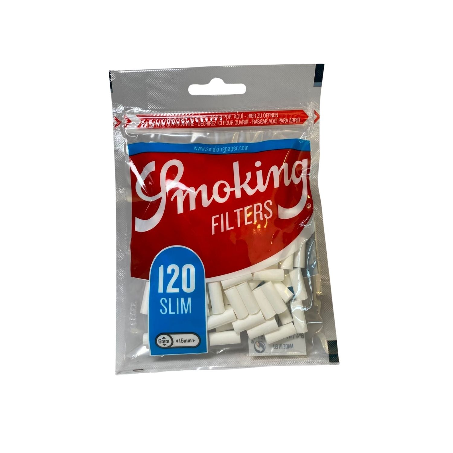 Filtro Smoking Slim 6x15mm com 120 unidades